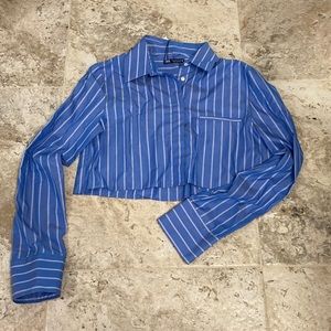 Zara striped crop top brand new with tags size small.